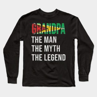 Grand Father Guyanese Grandpa The Man The Myth The Legend - Gift for Guyanese Dad With Roots From  Guyana Long Sleeve T-Shirt